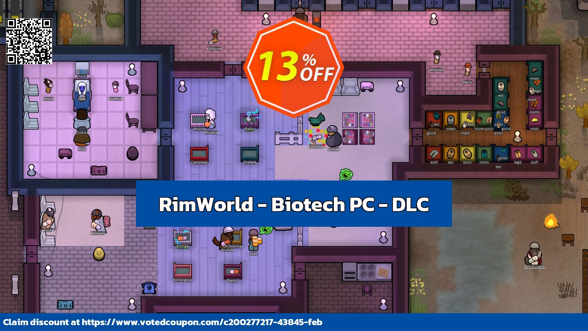 RimWorld - Biotech PC - DLC Coupon Code May 2024, 15% OFF - VotedCoupon