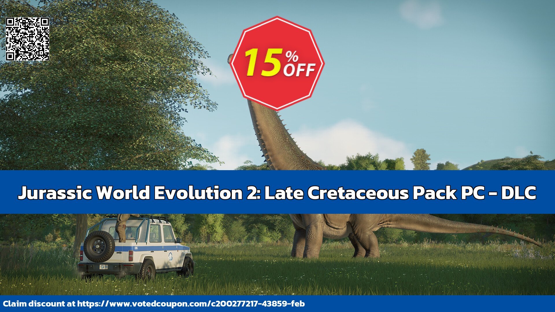 Jurassic World Evolution 2: Late Cretaceous Pack PC - DLC Coupon Code May 2024, 18% OFF - VotedCoupon