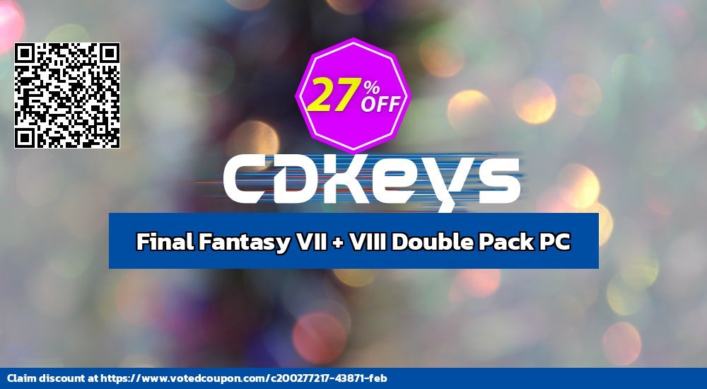 Final Fantasy VII + VIII Double Pack PC Coupon, discount Final Fantasy VII + VIII Double Pack PC Deal CDkeys. Promotion: Final Fantasy VII + VIII Double Pack PC Exclusive Sale offer