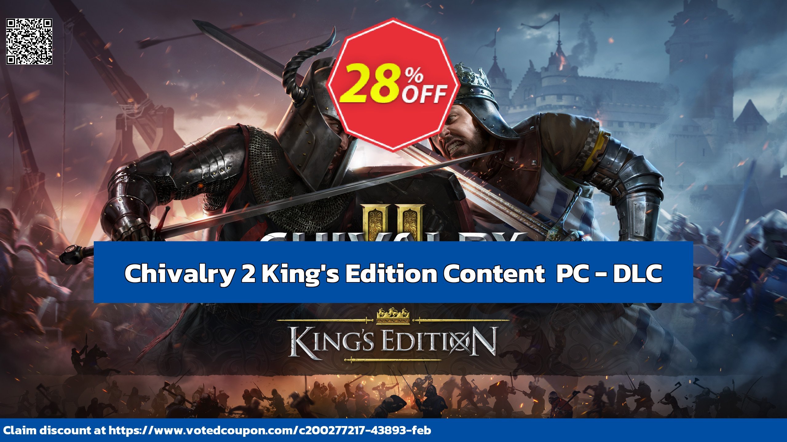 Chivalry 2 King&#039;s Edition Content  PC - DLC Coupon, discount Chivalry 2 King's Edition Content  PC - DLC Deal CDkeys. Promotion: Chivalry 2 King's Edition Content  PC - DLC Exclusive Sale offer