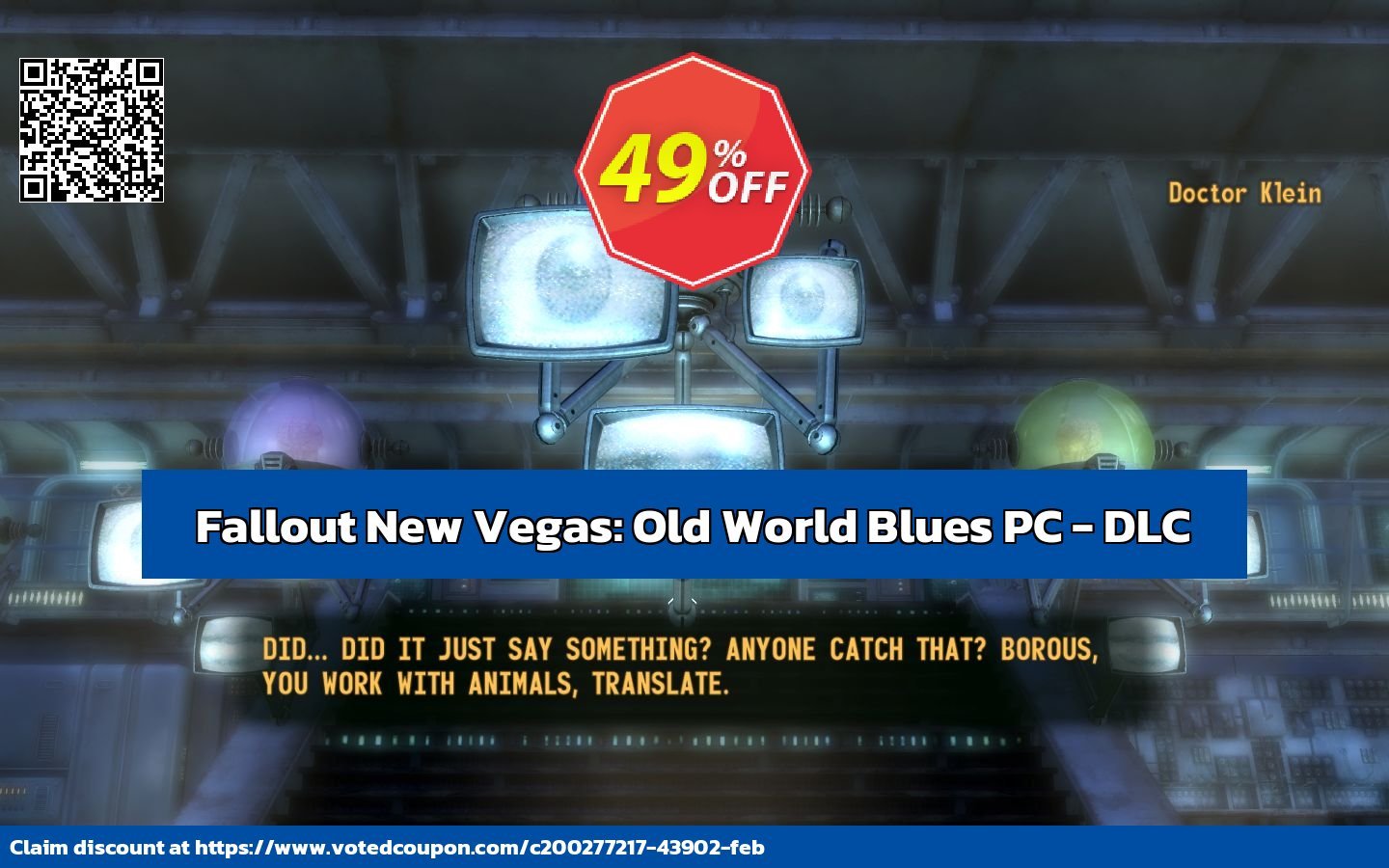 Fallout New Vegas: Old World Blues PC - DLC Coupon Code Apr 2024, 57% OFF - VotedCoupon