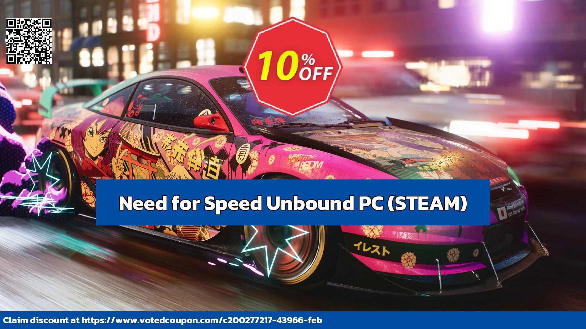 Need for Speed Unbound PC, STEAM  Coupon, discount Need for Speed Unbound PC (STEAM) Deal CDkeys. Promotion: Need for Speed Unbound PC (STEAM) Exclusive Sale offer