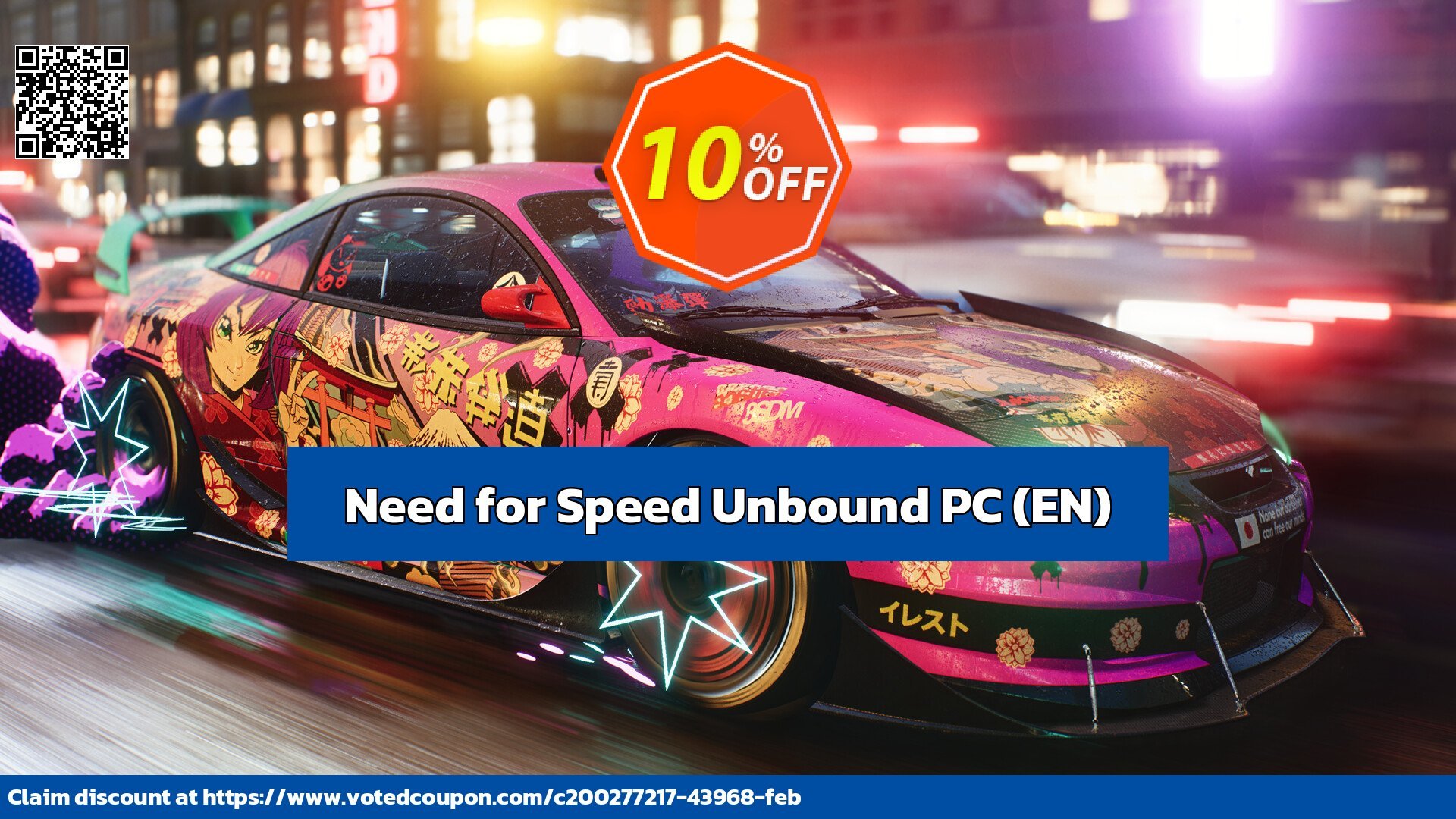Need for Speed Unbound PC, EN  Coupon, discount Need for Speed Unbound PC (EN) Deal CDkeys. Promotion: Need for Speed Unbound PC (EN) Exclusive Sale offer