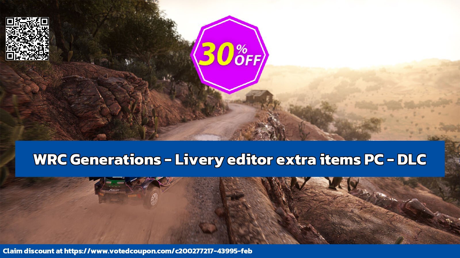 WRC Generations - Livery editor extra items PC - DLC Coupon, discount WRC Generations - Livery editor extra items PC - DLC Deal CDkeys. Promotion: WRC Generations - Livery editor extra items PC - DLC Exclusive Sale offer