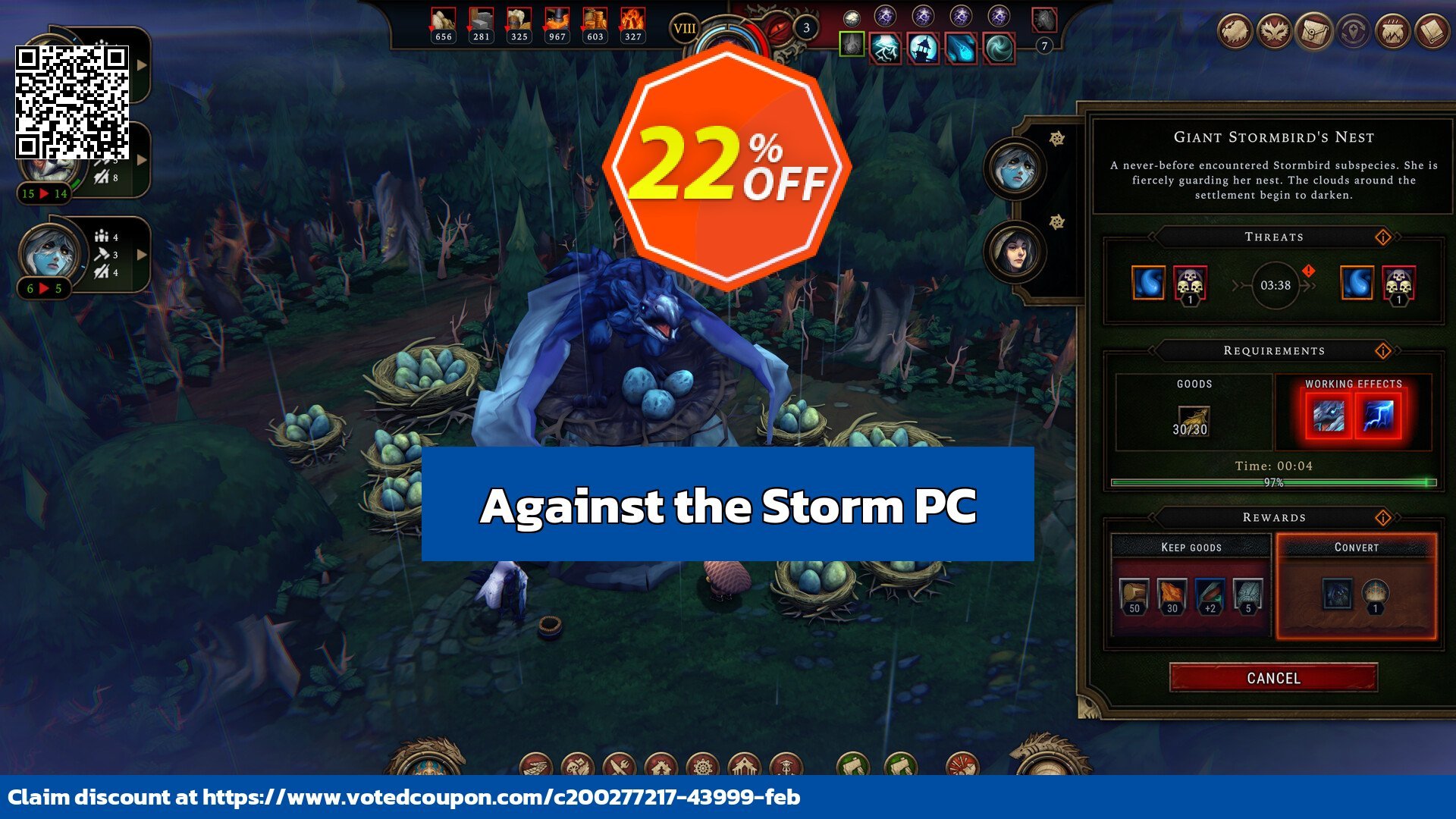 Against the Storm PC Coupon, discount Against the Storm PC Deal CDkeys. Promotion: Against the Storm PC Exclusive Sale offer