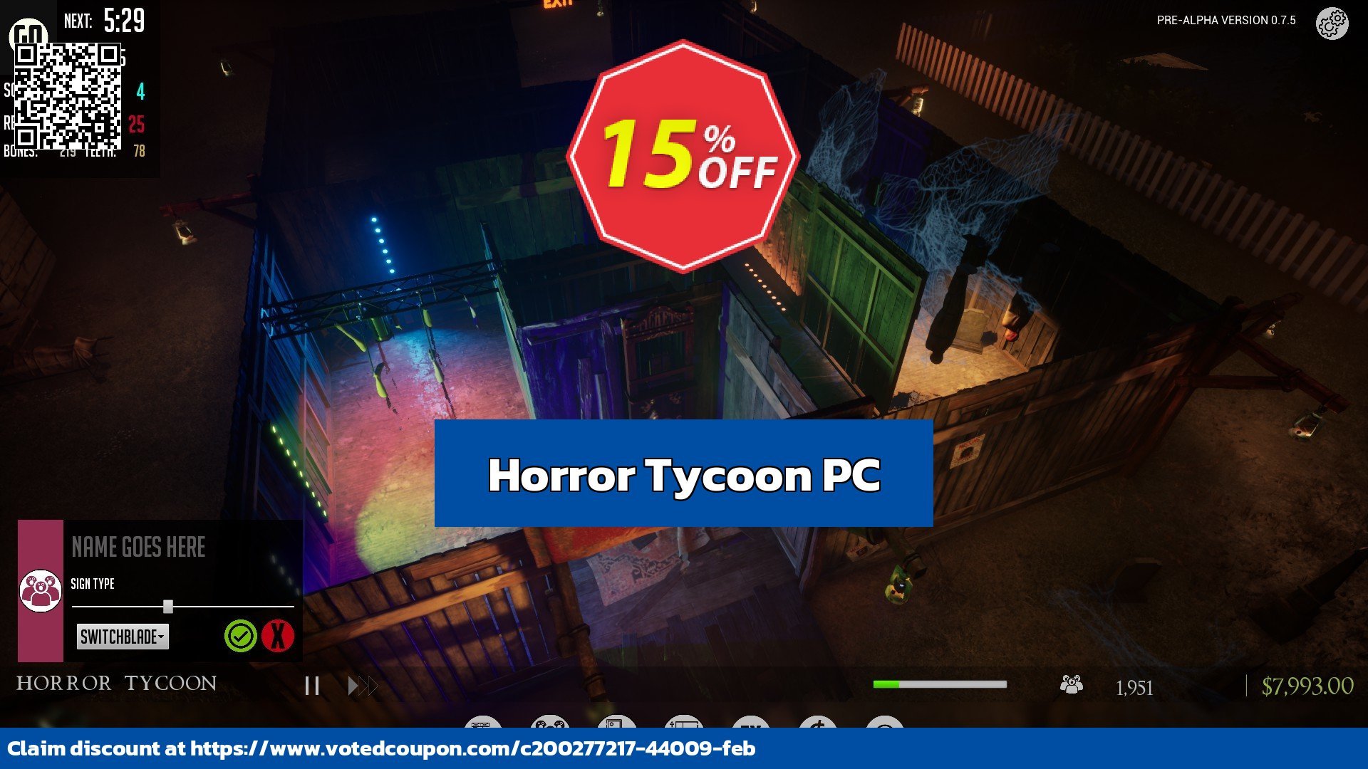 Horror Tycoon PC Coupon Code Jun 2024, 18% OFF - VotedCoupon