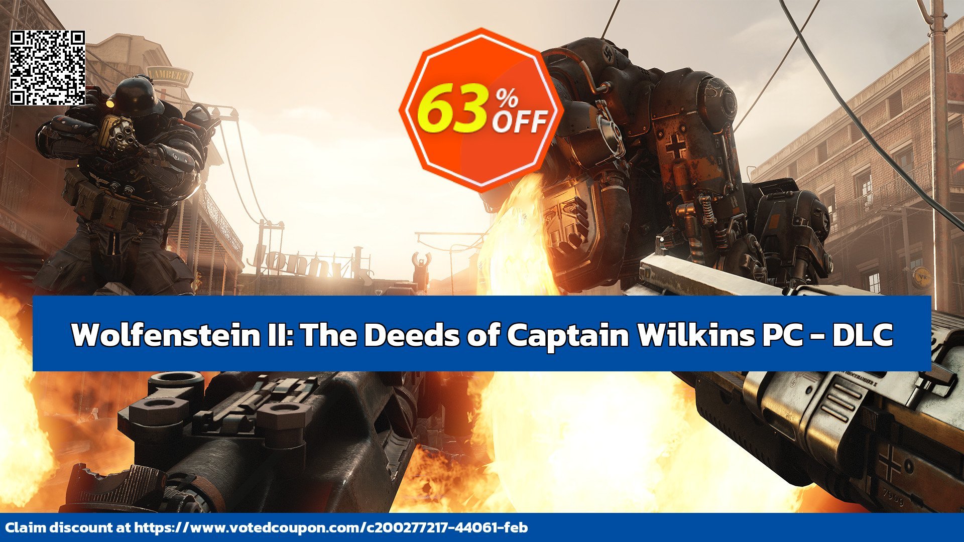 Wolfenstein II: The Deeds of Captain Wilkins PC - DLC Coupon Code May 2024, 69% OFF - VotedCoupon