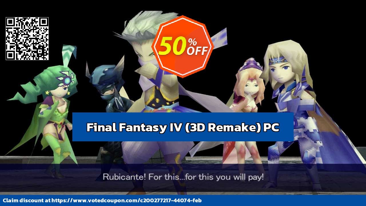 Final Fantasy IV, 3D Remake PC Coupon, discount Final Fantasy IV (3D Remake) PC Deal CDkeys. Promotion: Final Fantasy IV (3D Remake) PC Exclusive Sale offer