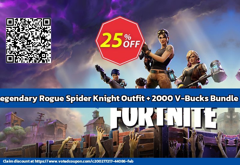 Fortnite: Legendary Rogue Spider Knight Outfit + 2000 V-Bucks Bundle Xbox One Coupon Code May 2024, 25% OFF - VotedCoupon