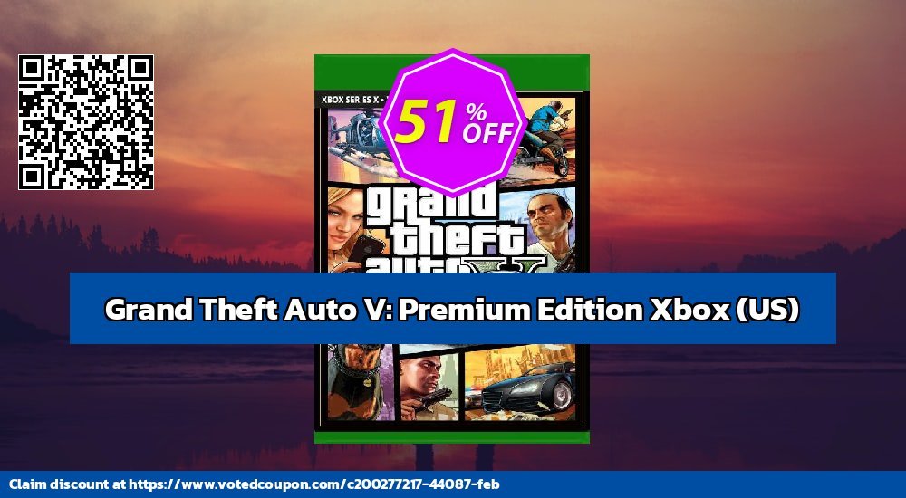 Grand Theft Auto V: Premium Edition Xbox, US  Coupon Code May 2024, 53% OFF - VotedCoupon
