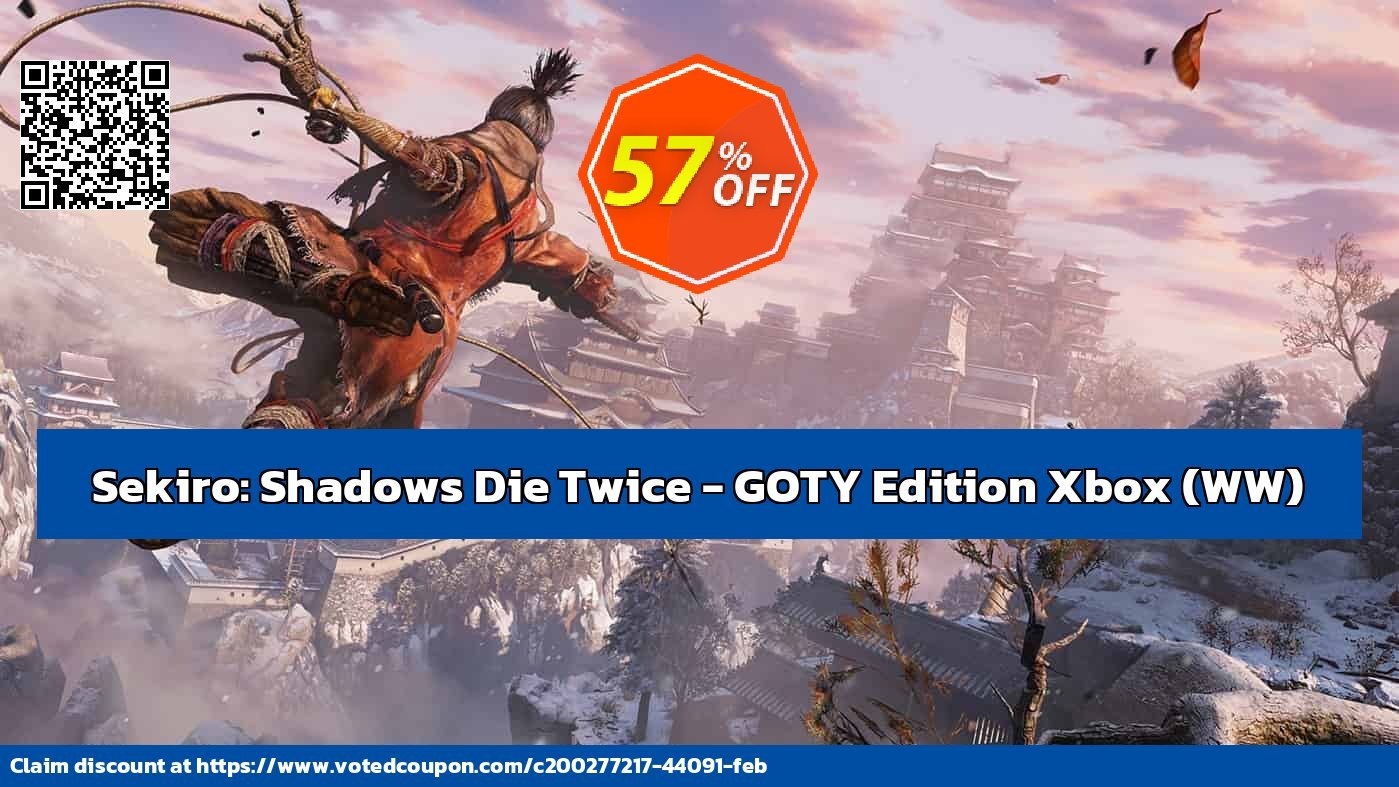 Sekiro: Shadows Die Twice - GOTY Edition Xbox, WW  Coupon, discount Sekiro: Shadows Die Twice - GOTY Edition Xbox (WW) Deal CDkeys. Promotion: Sekiro: Shadows Die Twice - GOTY Edition Xbox (WW) Exclusive Sale offer