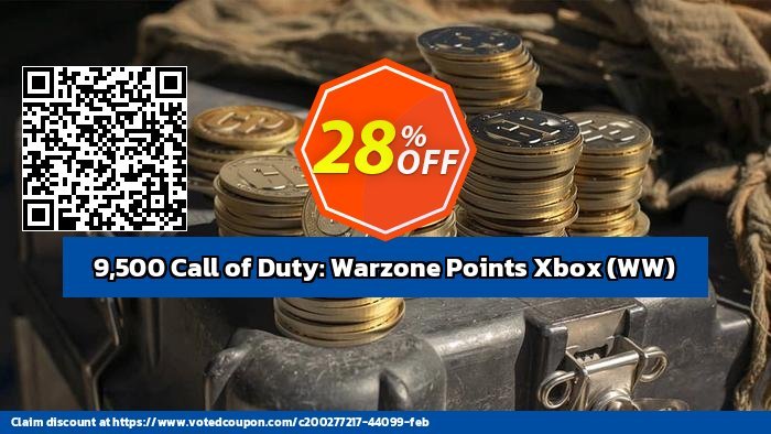 9,500 Call of Duty: Warzone Points Xbox, WW  Coupon Code May 2024, 29% OFF - VotedCoupon