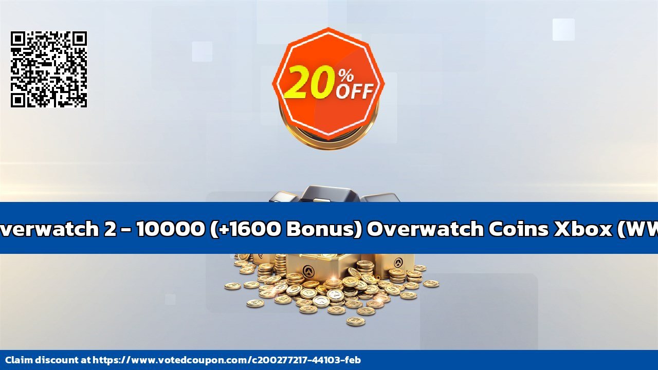Overwatch 2 - 10000, +1600 Bonus Overwatch Coins Xbox, WW  Coupon, discount Overwatch 2 - 10000 (+1600 Bonus) Overwatch Coins Xbox (WW) Deal CDkeys. Promotion: Overwatch 2 - 10000 (+1600 Bonus) Overwatch Coins Xbox (WW) Exclusive Sale offer