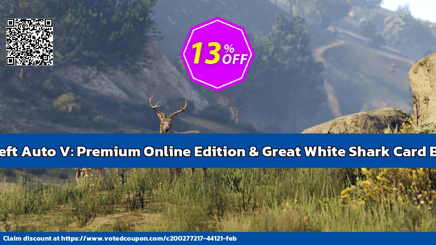 Grand Theft Auto V: Premium Online Edition & Great White Shark Card Bundle PC Coupon, discount Grand Theft Auto V: Premium Online Edition & Great White Shark Card Bundle PC Deal CDkeys. Promotion: Grand Theft Auto V: Premium Online Edition & Great White Shark Card Bundle PC Exclusive Sale offer