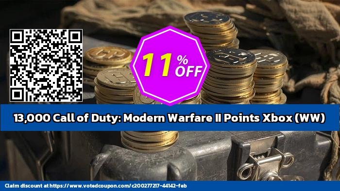13,000 Call of Duty: Modern Warfare II Points Xbox, WW  Coupon, discount 13,000 Call of Duty: Modern Warfare II Points Xbox (WW) Deal CDkeys. Promotion: 13,000 Call of Duty: Modern Warfare II Points Xbox (WW) Exclusive Sale offer