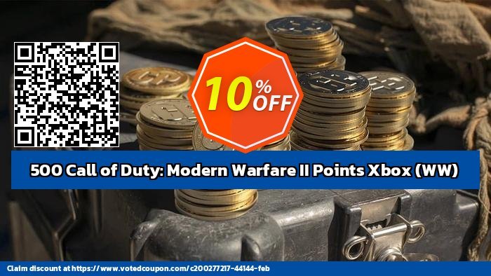 500 Call of Duty: Modern Warfare II Points Xbox, WW  Coupon, discount 500 Call of Duty: Modern Warfare II Points Xbox (WW) Deal CDkeys. Promotion: 500 Call of Duty: Modern Warfare II Points Xbox (WW) Exclusive Sale offer