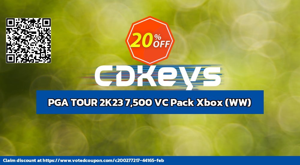 PGA TOUR 2K23 7,500 VC Pack Xbox, WW  Coupon Code May 2024, 20% OFF - VotedCoupon