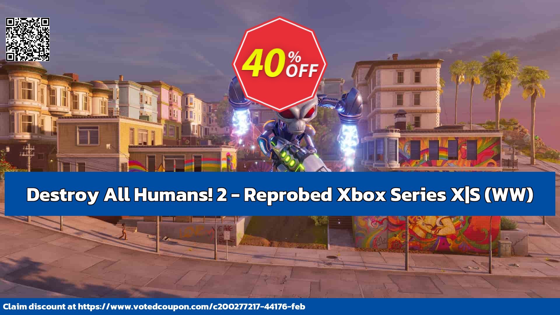 Destroy All Humans! 2 - Reprobed Xbox Series X|S, WW  Coupon, discount Destroy All Humans! 2 - Reprobed Xbox Series X|S (WW) Deal CDkeys. Promotion: Destroy All Humans! 2 - Reprobed Xbox Series X|S (WW) Exclusive Sale offer