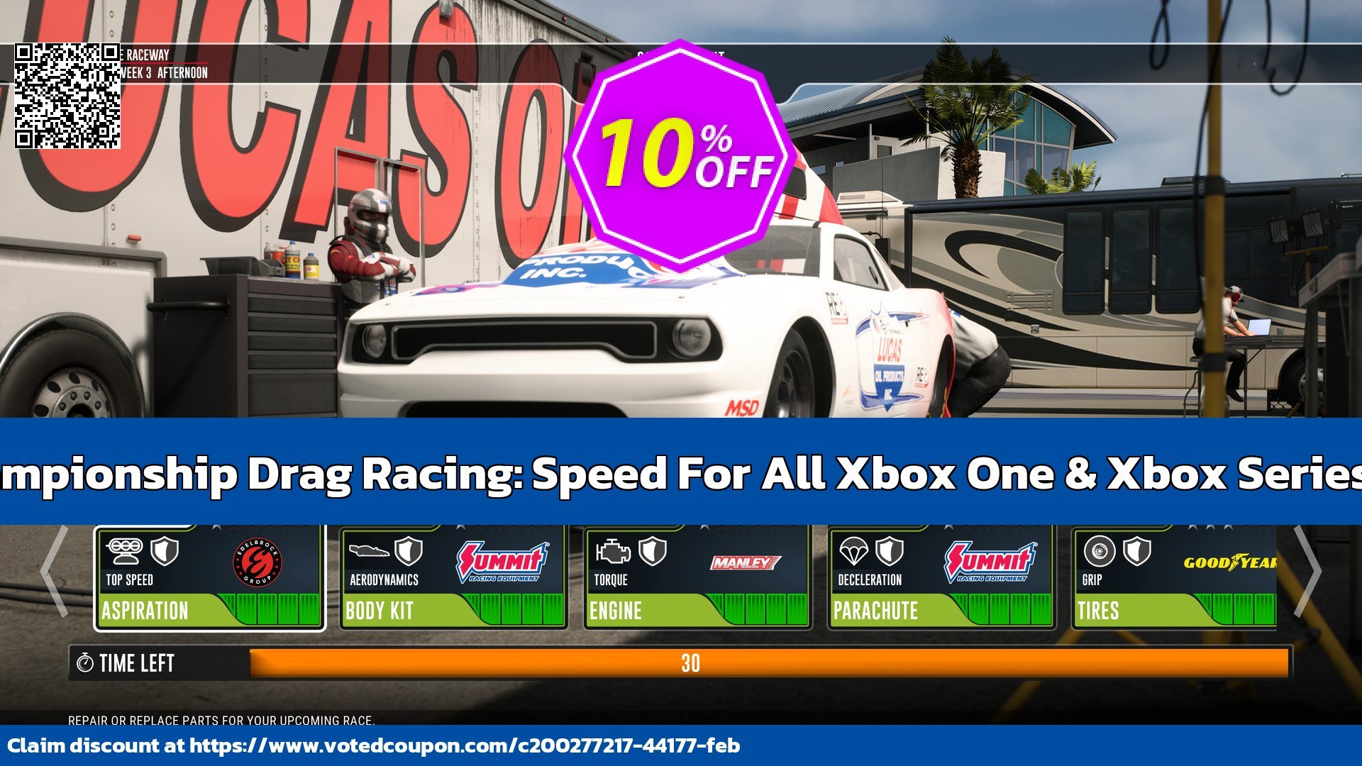 NHRA Championship Drag Racing: Speed For All Xbox One & Xbox Series X|S, WW  Coupon Code May 2024, 10% OFF - VotedCoupon