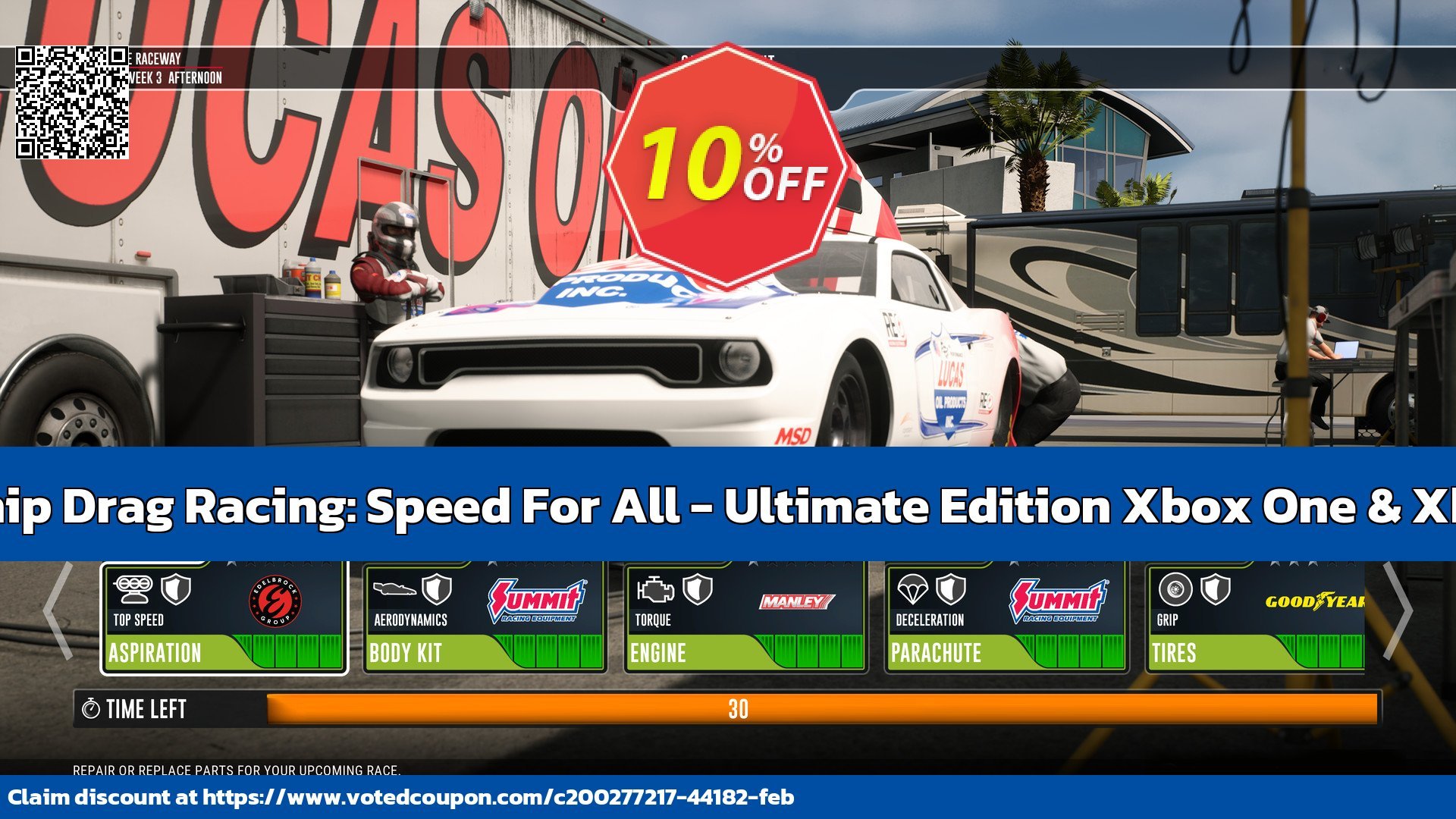 NHRA Championship Drag Racing: Speed For All - Ultimate Edition Xbox One & Xbox Series X|S, US  Coupon Code May 2024, 10% OFF - VotedCoupon