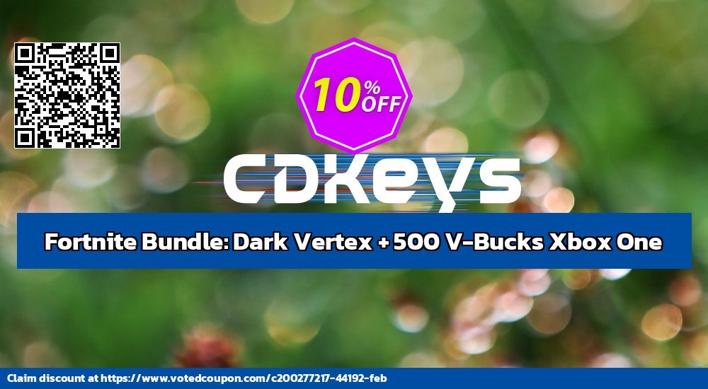 Fortnite Bundle: Dark Vertex + 500 V-Bucks Xbox One Coupon, discount Fortnite Bundle: Dark Vertex + 500 V-Bucks Xbox One Deal CDkeys. Promotion: Fortnite Bundle: Dark Vertex + 500 V-Bucks Xbox One Exclusive Sale offer