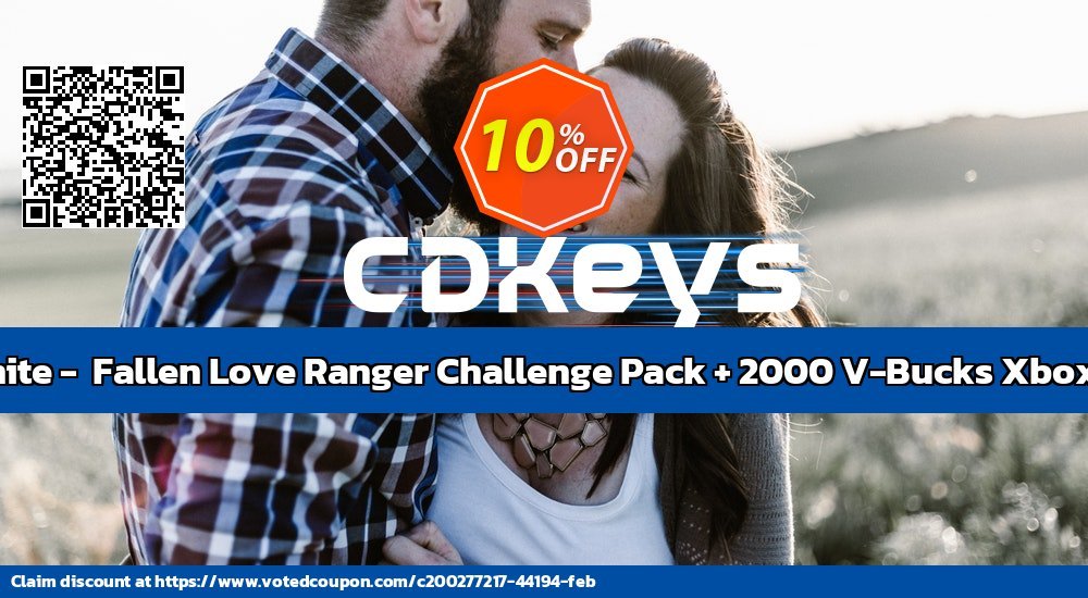 Fortnite -  Fallen Love Ranger Challenge Pack + 2000 V-Bucks Xbox One Coupon, discount Fortnite -  Fallen Love Ranger Challenge Pack + 2000 V-Bucks Xbox One Deal CDkeys. Promotion: Fortnite -  Fallen Love Ranger Challenge Pack + 2000 V-Bucks Xbox One Exclusive Sale offer