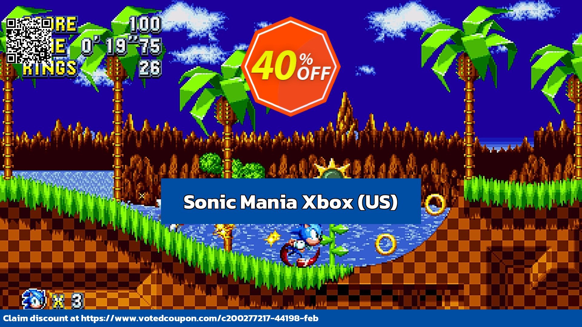 Sonic Mania Xbox, US  Coupon, discount Sonic Mania Xbox (US) Deal CDkeys. Promotion: Sonic Mania Xbox (US) Exclusive Sale offer