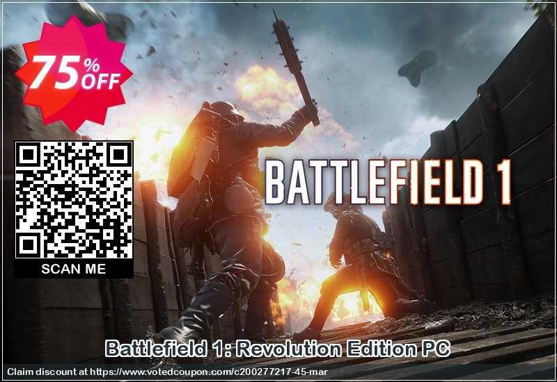 Battlefield 1: Revolution Edition PC Coupon, discount Battlefield 1: Revolution Edition PC Deal. Promotion: Battlefield 1: Revolution Edition PC Exclusive offer 