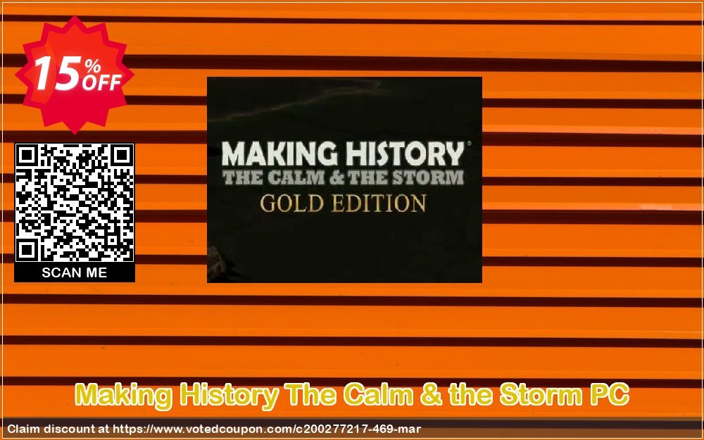 Making History The Calm & the Storm PC Coupon, discount Making History The Calm & the Storm PC Deal. Promotion: Making History The Calm & the Storm PC Exclusive offer 