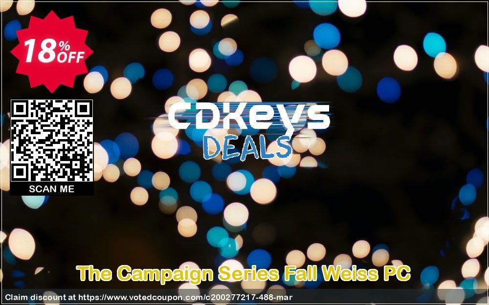 The Campaign Series Fall Weiss PC Coupon, discount The Campaign Series Fall Weiss PC Deal. Promotion: The Campaign Series Fall Weiss PC Exclusive offer 