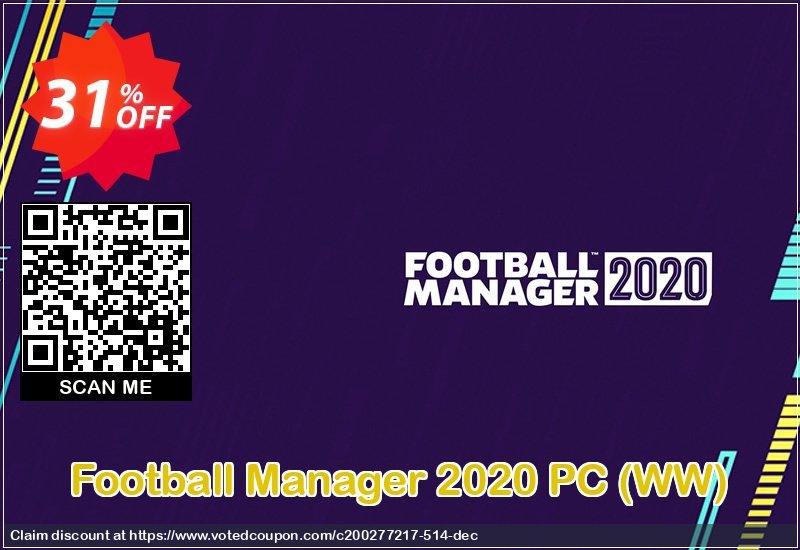 Football Manager 2020 PC, WW  Coupon Code Apr 2024, 31% OFF - VotedCoupon