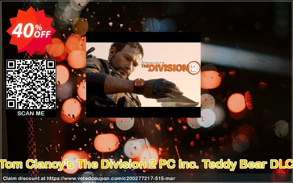 Tom Clancy's The Division 2 PC Inc. Teddy Bear DLC Coupon, discount Tom Clancy's The Division 2 PC Inc. Teddy Bear DLC Deal. Promotion: Tom Clancy's The Division 2 PC Inc. Teddy Bear DLC Exclusive offer 