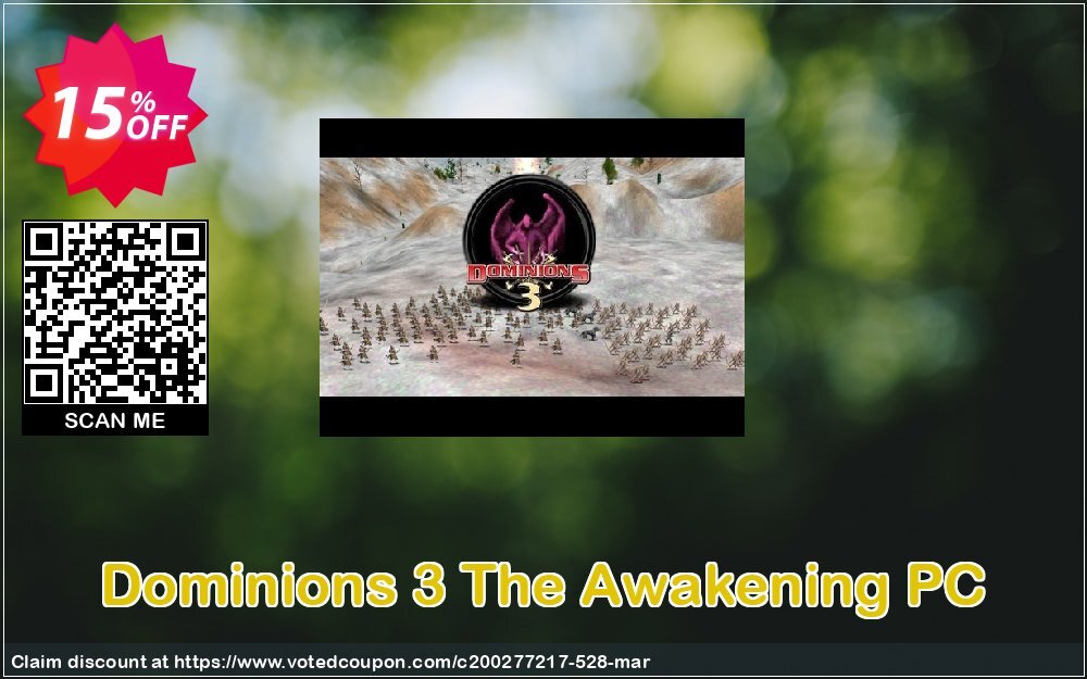 Dominions 3 The Awakening PC Coupon, discount Dominions 3 The Awakening PC Deal. Promotion: Dominions 3 The Awakening PC Exclusive offer 