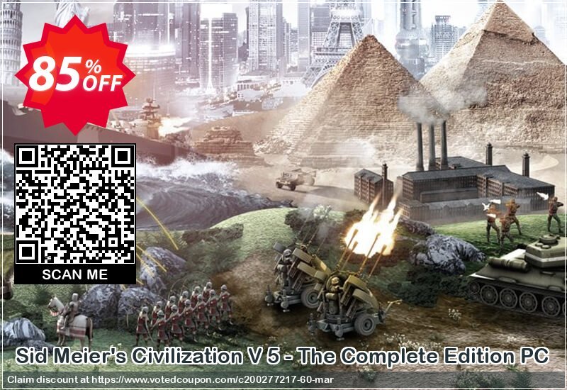 Sid Meier's Civilization V 5 - The Complete Edition PC Coupon, discount Sid Meier's Civilization V 5 - The Complete Edition PC Deal. Promotion: Sid Meier's Civilization V 5 - The Complete Edition PC Exclusive offer 