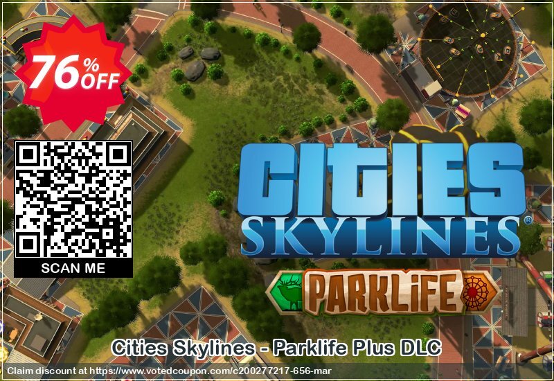 Cities Skylines - Parklife Plus DLC Coupon Code Apr 2024, 76% OFF - VotedCoupon