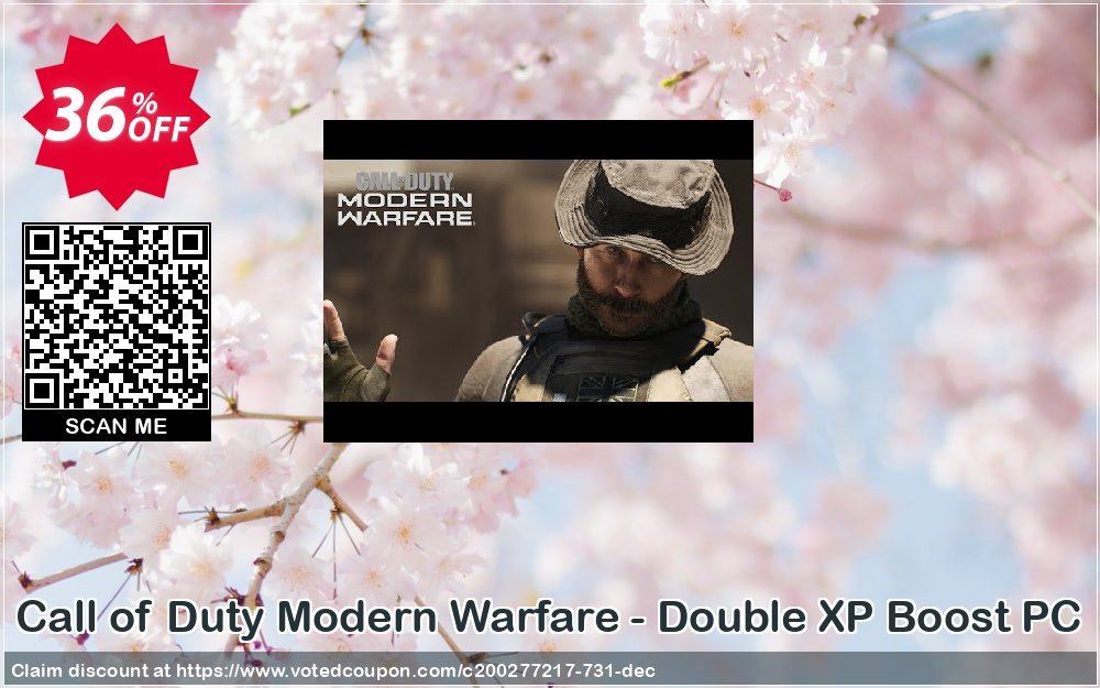 Call of Duty Modern Warfare - Double XP Boost PC Coupon, discount Call of Duty Modern Warfare - Double XP Boost PC Deal. Promotion: Call of Duty Modern Warfare - Double XP Boost PC Exclusive offer 