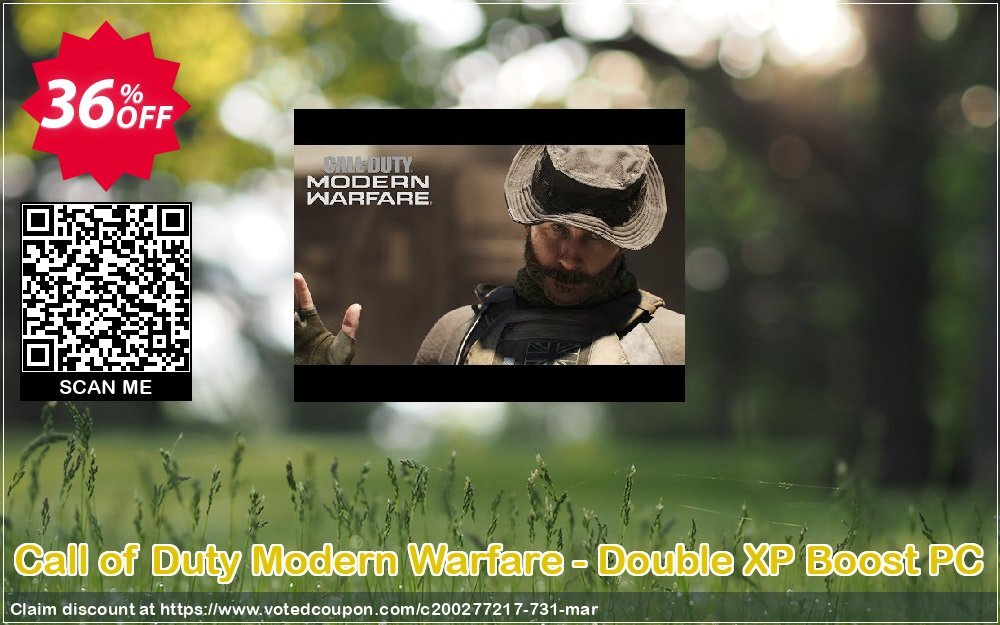 Call of Duty Modern Warfare - Double XP Boost PC Coupon, discount Call of Duty Modern Warfare - Double XP Boost PC Deal. Promotion: Call of Duty Modern Warfare - Double XP Boost PC Exclusive offer 