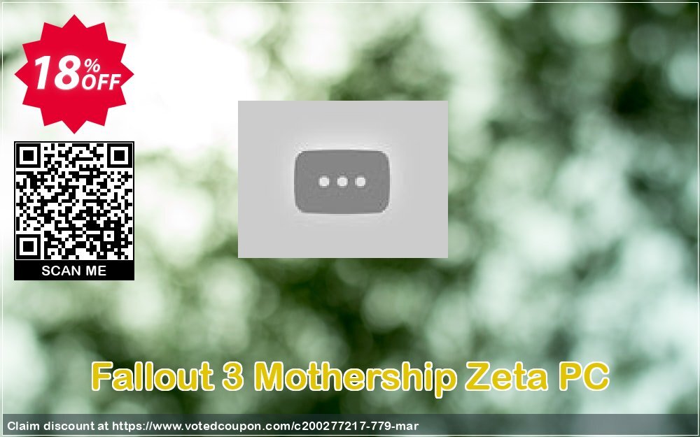 Fallout 3 Mothership Zeta PC Coupon, discount Fallout 3 Mothership Zeta PC Deal. Promotion: Fallout 3 Mothership Zeta PC Exclusive offer 