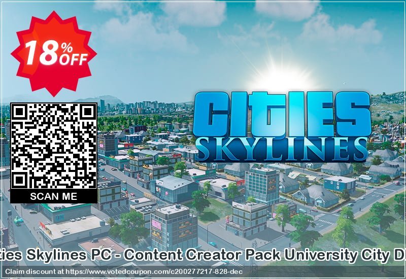 Cities Skylines PC - Content Creator Pack University City DLC Coupon, discount Cities Skylines PC - Content Creator Pack University City DLC Deal. Promotion: Cities Skylines PC - Content Creator Pack University City DLC Exclusive offer 