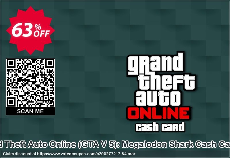 Grand Theft Auto Online, GTA V 5 : Megalodon Shark Cash Card PC Coupon Code Apr 2024, 63% OFF - VotedCoupon