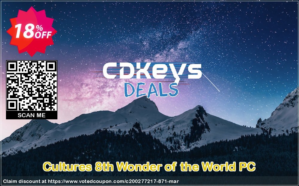 Cultures 8th Wonder of the World PC Coupon, discount Cultures 8th Wonder of the World PC Deal. Promotion: Cultures 8th Wonder of the World PC Exclusive offer 