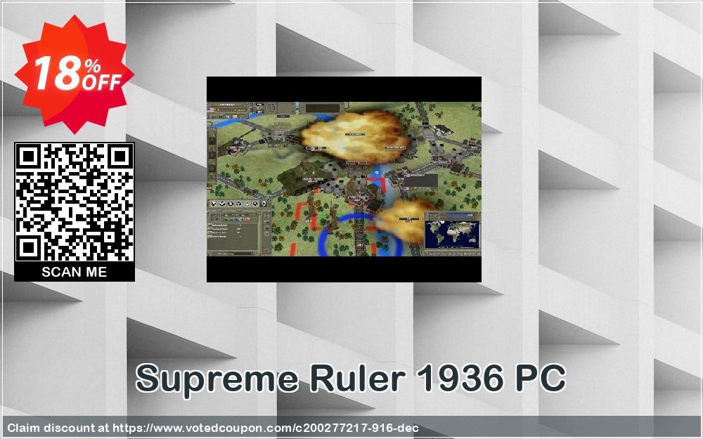 Supreme Ruler 1936 PC Coupon, discount Supreme Ruler 1936 PC Deal. Promotion: Supreme Ruler 1936 PC Exclusive offer 