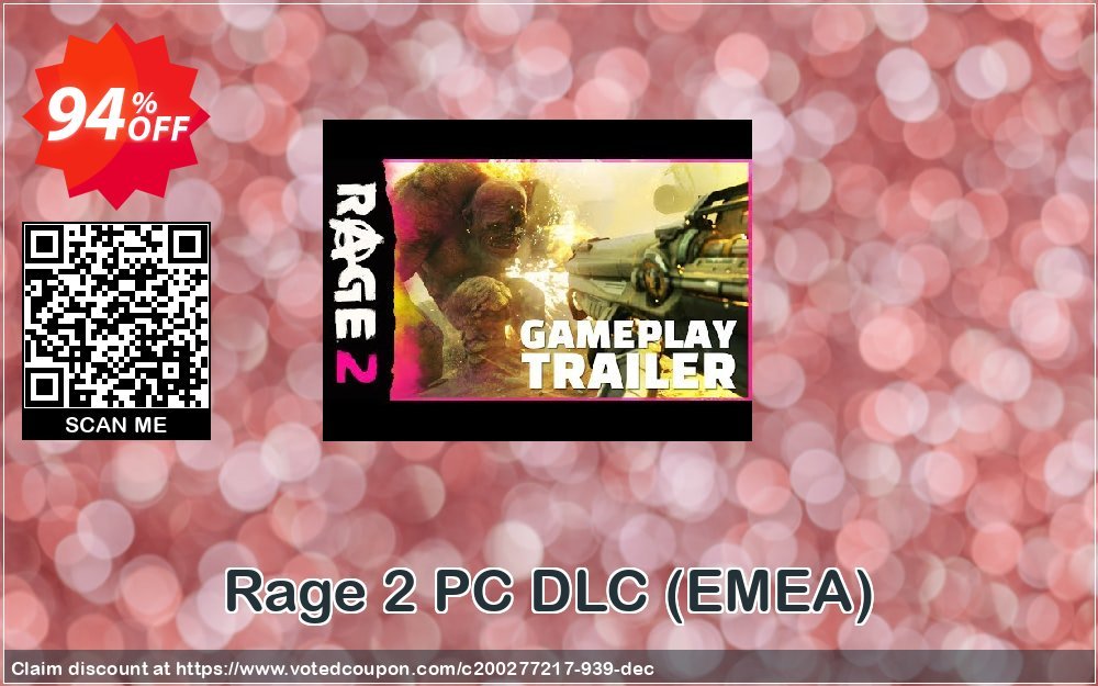 Rage 2 PC DLC, EMEA  Coupon, discount Rage 2 PC DLC (EMEA) Deal. Promotion: Rage 2 PC DLC (EMEA) Exclusive offer 