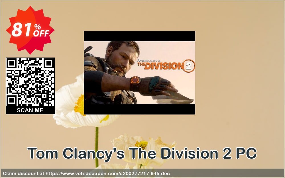 Tom Clancy's The Division 2 PC Coupon, discount Tom Clancy's The Division 2 PC Deal. Promotion: Tom Clancy's The Division 2 PC Exclusive offer 