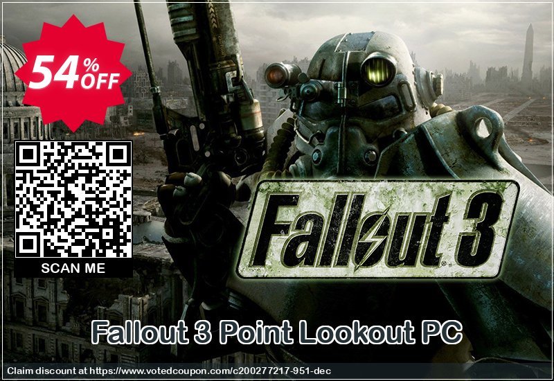 Fallout 3 Point Lookout PC Coupon Code Apr 2024, 54% OFF - VotedCoupon