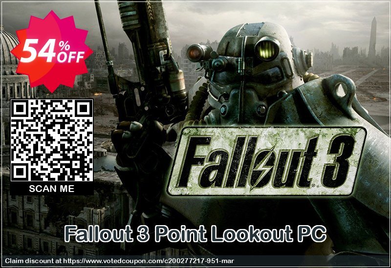 Fallout 3 Point Lookout PC Coupon, discount Fallout 3 Point Lookout PC Deal. Promotion: Fallout 3 Point Lookout PC Exclusive offer 