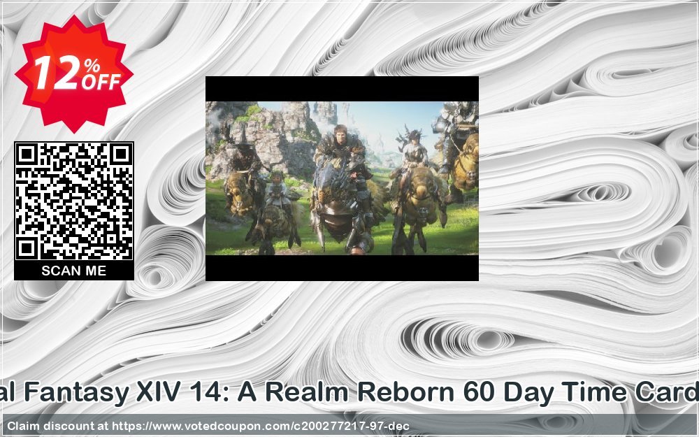 Final Fantasy XIV 14: A Realm Reborn 60 Day Time Card PC Coupon Code Apr 2024, 12% OFF - VotedCoupon