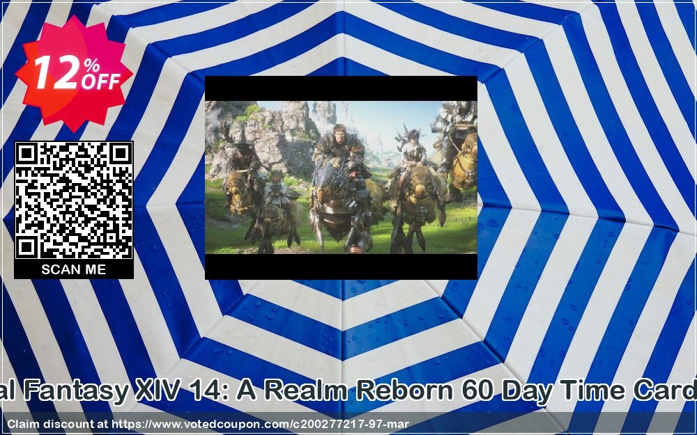 Final Fantasy XIV 14: A Realm Reborn 60 Day Time Card PC Coupon Code Apr 2024, 12% OFF - VotedCoupon