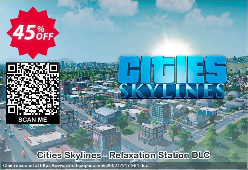 Cities Skylines - Relaxation Station DLC Coupon Code Apr 2024, 45% OFF - VotedCoupon