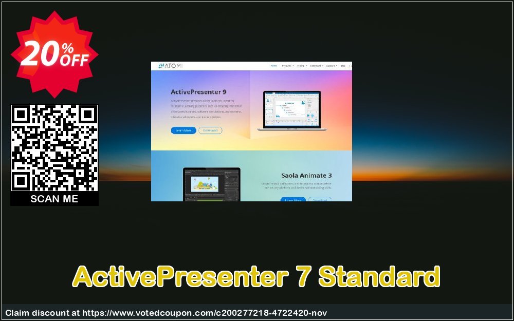 ActivePresenter 7 Standard Coupon, discount ActivePresenter 7 Standard Stunning promotions code 2023. Promotion: Stunning promotions code of ActivePresenter 7 Standard 2023